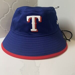 Texas Rangers New Era MLB Game Day Floppy Royal Blue Red Bucket Cap Hat OSFM